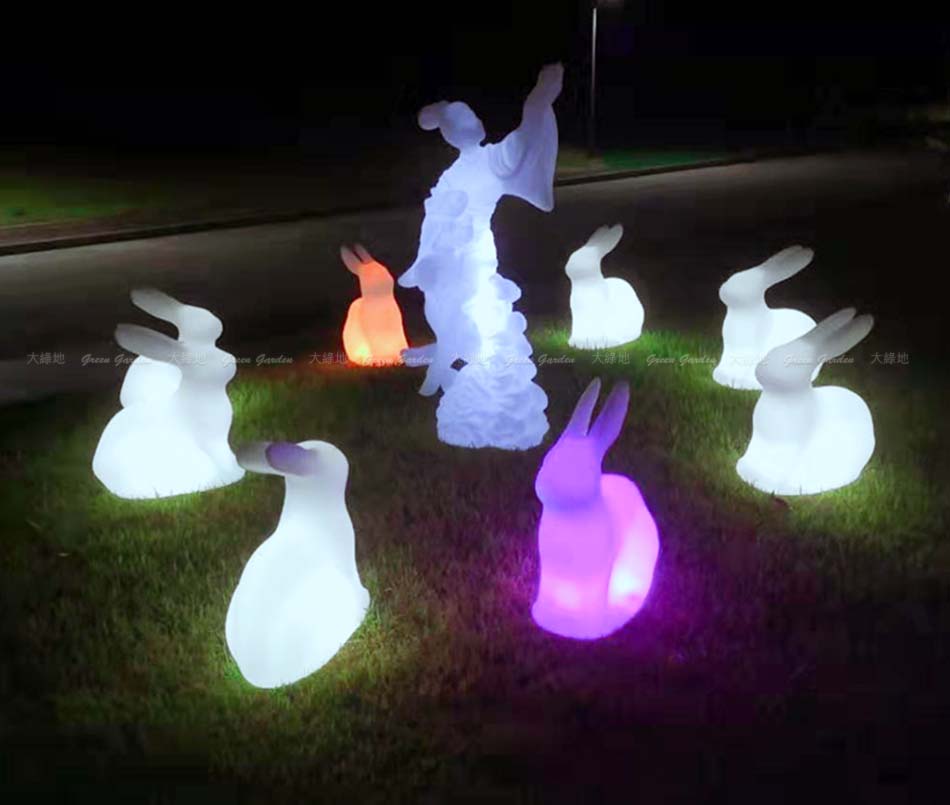 嫦娥玉兔造型燈具